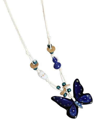 Collier avec pendentif ethnique, idéal pour les femmes, accessoire de bijoux d'art folklorique, One Size, Métal Résine, Cristal