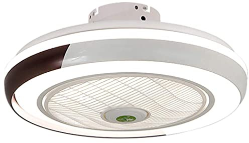 LED Fan Deckenleuchte, Deckenventilator Mit Beleuchtung Fernbedienung Leise Ventilator Dimmbar Einstellbare Windgeschwindigkeit Deckenlampe Für Schlafzimmer Kinderzimmer Wohnzimmer Esszimmer, Braun
