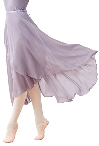 Daydance Long Ballet Skirts for Women, Flowy Wrap Dance Skirt for Leotards