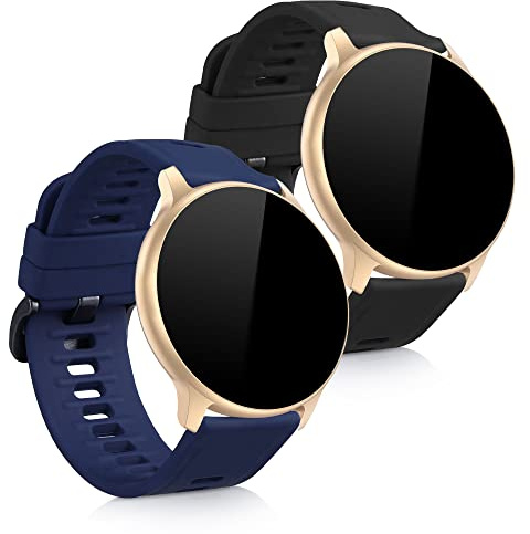 kwmobile Straps for AGPTEK LW11 Straps - 2x Replacement Silicone Watch Bands - Smartwatch or Fitness Tracker