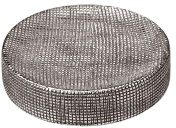 WENKO Seifenablage Rivara, Seifenschale zur Aufbewahrung von Handseife, Ablage aus hochwertiger Keramik, Elegante Silber Deko ideal für Badezimmer & Gäste-WC, handbemalt, Ø 10 x 2,5 cm, Silber