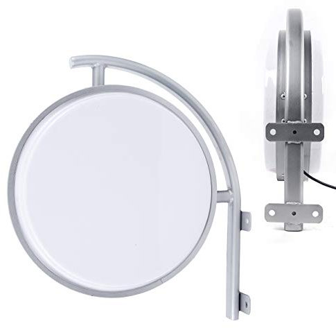 SanBouSi 40cm Leuchtkasten Doppelseitiger Runder Lichtwerbung Leuchtkasten 220v Leuchtreklame Nasenschild Licht Led-Modullampe Wasserdicht Light Box