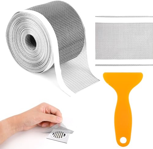 Schneidbarer Haarfänger, 10 m x 10 cm Dusch Haarfänger mit Entfernungswerkzeug, Haarfilter für Abfluss, Haarfänger Badewanne Haarstopper Haarsieb für Badewanne, Dusche, Küche
