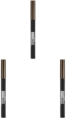 Maybelline Tattoo Brow Micro Eyebrow Microblading Eyebrow Pen Tint, Deep Brown, Verpackung kann variieren (Packung mit 3)