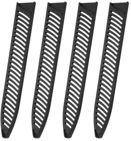 QUARKZMAN 4pz Copri Coltello Manicotti Protezioni Bordo Lama per Protezione Coltello da Intaglio da 9,5 Fodero Universale per Coltello da Cucina, Nero