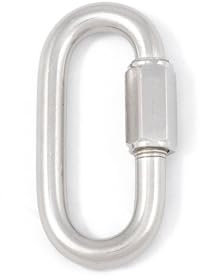 Maglia Rapida in Acciaio Zincato,Connettore Moschettone ad Alta Resistenza per Giunzione Catene, Funi e Corde,Disponibili Più Diametri (1 pezzo, Ø 8 mm.)