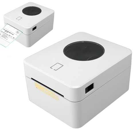 Jectse Thermo-Etikettendrucker, 2x10 110mm/s Hochgeschwindigkeit 25-100mm 203 DPI USB Versand-Etikettendrucker für für OS X für Versandpakete, Kommerzieller
