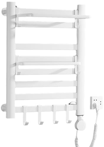 Portasciugamani Riscaldato Elettrico 730 x 550mm, 350W Smart WiFi Termostatico Bagno Scaldasalviette Riscaldato Dritto con Timer e Controllo Intelligente della Temperatura, Portasciugamani Riscaldati