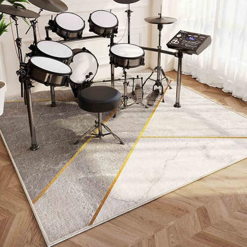 Alfombra Bateria, Tambor Alfombra Alfombrillas Antideslizantes, Alfombras Acusticas, Alfombras para baterías Tambor Percusion Bateria Acustica Tambor Electronico, Tambor Alfombras 100 x 80 cm