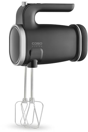 CASO Click & Mix - kabelloser Handmixer, akkubetrieben, zum Mischen, Kneten, Aufschlagen von jeglichen Teigarten, Sahne, Soßen, 8 kraftvollen Geschwindigkeitsstufen (600-1.200 U/min)
