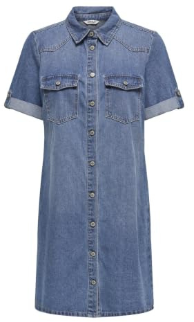 ONLY Dam jeansklänning ONLLISA kort klänning | Denim klänning