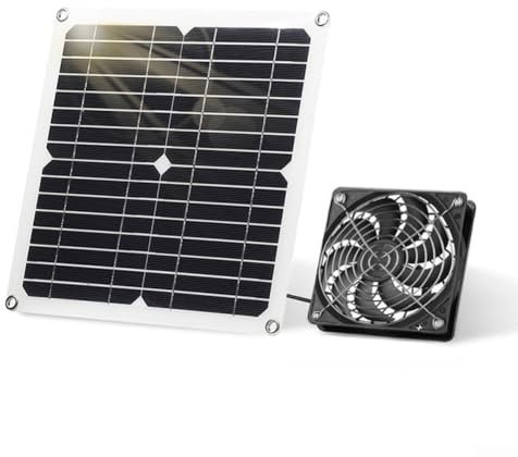 12 W Solar-Abluftventilator für Hühnerställe, Gewächshäuser und Haustierhäuser, effiziente Wärmeableitung und Luftzirkulation (einzelner Ventilator)