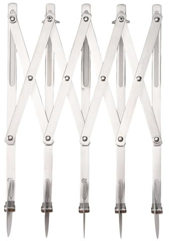 Rtxbvg Cortador de Hojaldre de 5 Ruedas Cortador de Pizza Cortadores de Masa de Múltiples Ruedas Rebanadora de Pizza Expandible Rodillo de Corte para Hornear Cuchillo de Repostería