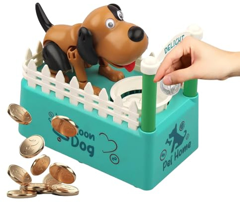 Hojalis Hungriger Hund Spardose, Welpen-Sparschwein, Hungry Dog Sparschwein, SparschweinKinder, Spardose Hund Frisst Geld, Münze Kaut Spardoses, Spardosen Kinder Junge,Geburtstagsgeschenk für Kinders