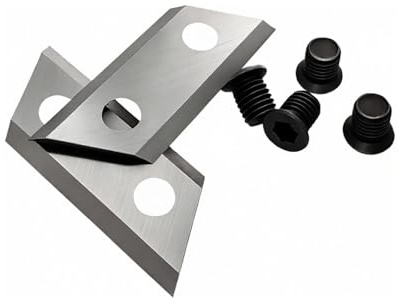 Evylnorrs 1 Pair, Wood Chipper Blades, Branch Shredder Blades, Garden Shredder Blades, Electric Tool Replacement Double-Sided Cutting Blades, Compatible with Sun Joe CJ601E CJ602E Earthwise GS70015