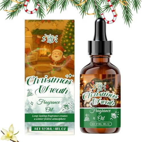 Duftöl zur Kerzenherstellung, 120 ml Seifenherstellung, Duftöl für Weihnachten, für Urlaub, Winter, Zuhause, Schlafzimmer, Wohnzimmer, Badezimmer, Meditation