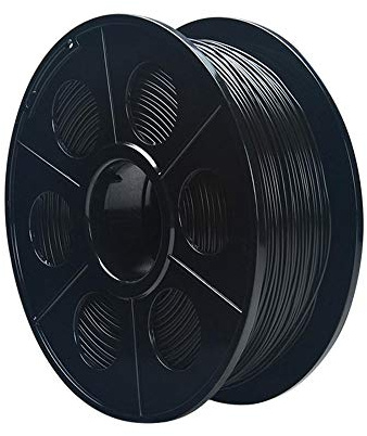 PA Nylon Filament 1.75mm, 3D Printer Filament, 1kg Spool, Dimensional Accuracy +/- 0.02mm-Black(Black)