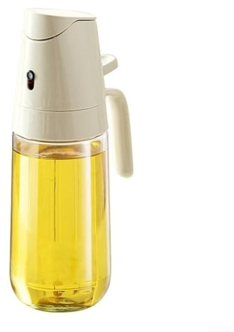 Yuanpgky Botella de spray de aceite de vidrio, dispensador de aceite de cocina de cocina con tecnología de atomización de gran angular de 65 ° para una cobertura uniforme de niebla, tapa de vertido