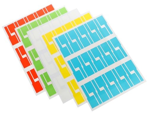 TOMETURE 20hojas Etiquetas para Cables Autoadhesivas Resistentes al Agua Unidades para Identificación y Organización Redes Oficina y Hogar