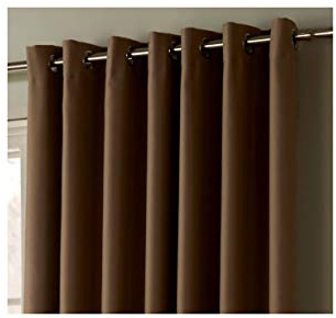 Alan Symonds Cortinas Opacas con Ojales en la Parte Superior Listas para Usar, poliéster, Color Beige, 228 x 228 cm