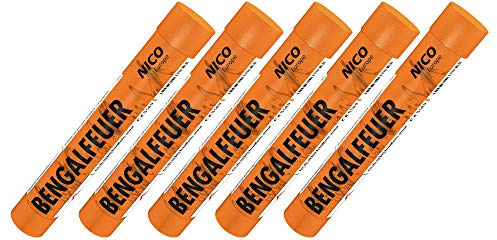 Nico 5 Bengalfackeln mit jeweils 40 Sekunden Brenndauer (0range)