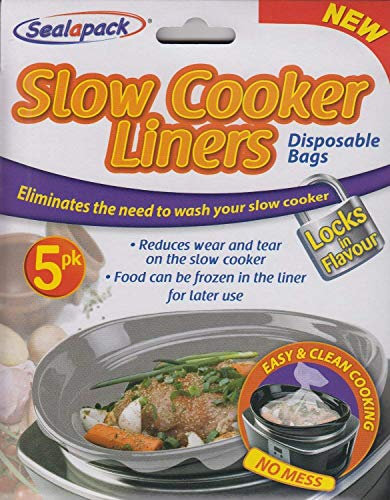 2X Slow Cooker Liners Cooking Bags Pack of 5 for Round & Oval Cookers