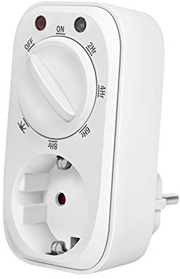 LogiLink ET0012 ET0012-Mechanische Zeitschaltuhr mit Dämmerungssensor mit 7 verschiedenen Modi/Einstellungen, Weiß