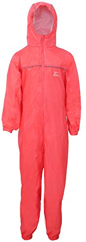 Zorax Garçons Filles Rose (11-12 ans) Imperméable Coupe-Vent Léger Manteau de Pluie pour Enfants Combinaison Sèche Tout en Un Puddle Unisexe Goutte à Goutte Imperméable