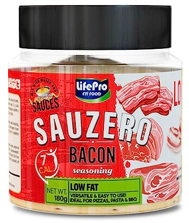 Life Pro Fit-food Sauzero Sazonador 180 gr | Sazonadores BAJOS en calorías | Para darle alegría y sabor a tu dieta fit | Compatibles con todas las dietas (BACON)