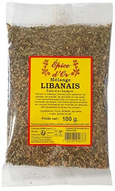 Mélange Zaatar Libanais 100g - Epice d'Or, 100% Naturel, Sans Additifs, Sans Arôme Artificiel, Sans Conservateur