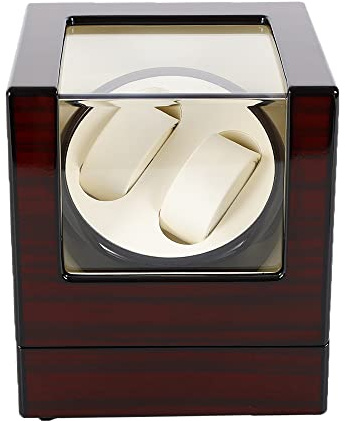 SanBouSi Uhrenbeweger Automatikuhren Uhrendreher Watchwinder Box für 2 Uhren, Super Leise Elegant
