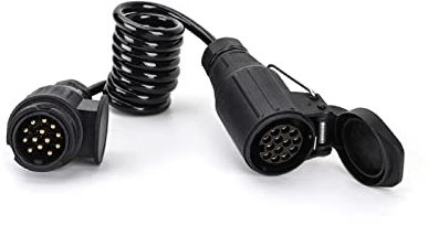 ColdShine 13-adriges Spiralkabel Anhängerkabel 1M Wohnmobil-Steckeradapter für Nutzfahrzeuge Auflieger Anhänger