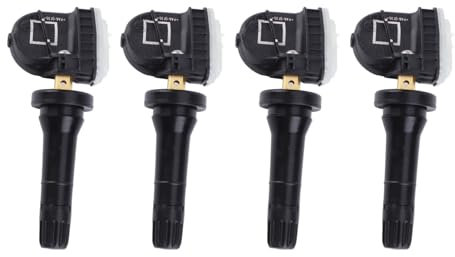 Tire Pressure Sensor, 4pcs Rubber Tire Pressure Monitor Sensor Valve Stems TPMS Tire Pressure Monitoring System for Ecosport/Fiesta/Focus