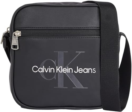 Calvin Klein Jeans Herren Umhängetasche Monogram Soft Camera Bag Klein, Schwarz (Black), Einheitsgröße