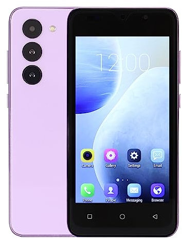 Desbloquear Teléfono Inteligente, 2GB RAM 16GB ROM, Pantalla HD de 5.0 Pulgadas, Reconocimiento Facial,6, Doble SIM, Cámara de 2MP+5MP, WiFi, BT 5.0, Teléfono Móvil 3G (Púrpura)