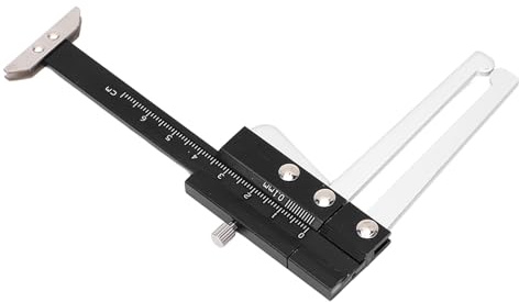 Scheibenbremsen-Mikrometer, Metrischer Messschieber für die Bremsscheibentiefe, 0–60 Mm, Hochpräziser Reifenprofiltiefenmesser, 0,1 Mm Genauigkeit, Tragbar, Manueller