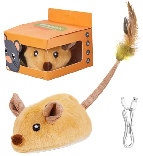 Jouets interactifs pour chats Led Chat Souris Jouets Rechargeables par USB avec Détecteur de Mouvement Souris Vivace Mobile Chat Jouet pour Chat d'intérieur Tuer l'ennui et l'entraînement | Jouets
