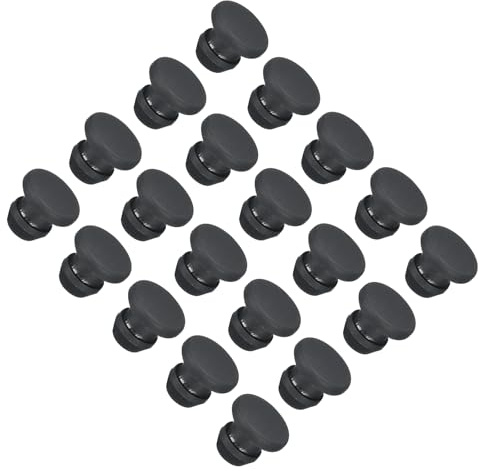 sourcing map Silicone Snap in Locking Hole Plugs Rubber Panel Seal Cover Flush Type Panel Round for Kitchen Rubber Bulkheads Waterproof Sealing Plugs 5mm/0.2 Inch Dia Black,Pack of 30