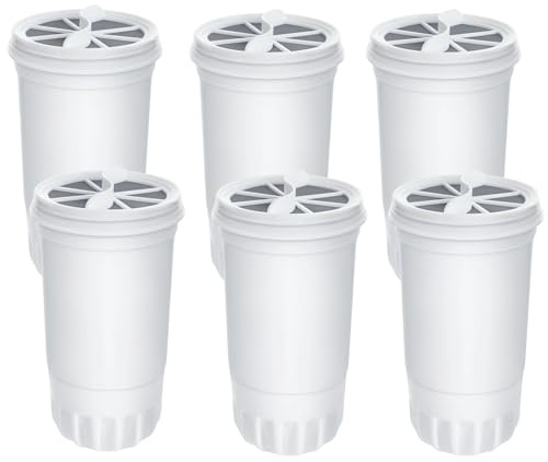 Replacement Water Filter Cartridges Compatible with ZeroWater Filter Jug for ZeroWater 5 Stage Filter Pitchers Reduces TDS, Fluoride, Chlorine, Lead Zero Water Filters (6 Pack)