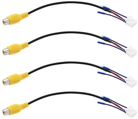OTOTEC Auto-Rückfahrkamera-Kabel-Adapter, 10-polig, großer Bildschirm, Rückfahrkabelbaum für Auto, Großbild-Maschine mit Kamera, Radio, DVD, 4 Stück