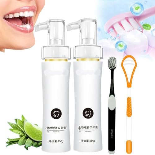 Renh_e Lot de 2 pâtes à dents Artisan - Pâte à dents restaurative Fast Whitening - Protection sans fluorures - Pour dents sensibles et gomme