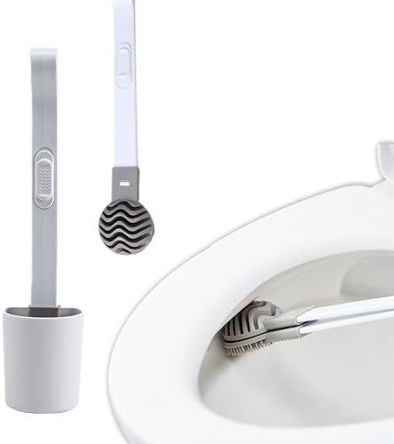 Biluer Scopino WC Silicone Spazzolone Bagno - Scovolino Con Dispenser Water e Ricambio Stura