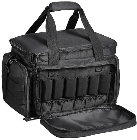 VEVOR Custodia Morbida per Pistola Capienza 4 pistole, Custodia Borsa per Pistola con 3 Pannelli Rimovibili 6 Caricatori, Custodia per Armi da Fuoco, Borsa per Pistola di Caccia all'Aperto