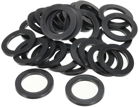 PATIKIL M30 Gummi Unterlegscheiben Gummidichtung Rund, 100 Stück 30mm ID 39mm OD 3mm Dick Flache Unterlegscheiben Set Dichtungsgummi für Wasserhahnrohr Befestigungsschraube, Schwarz