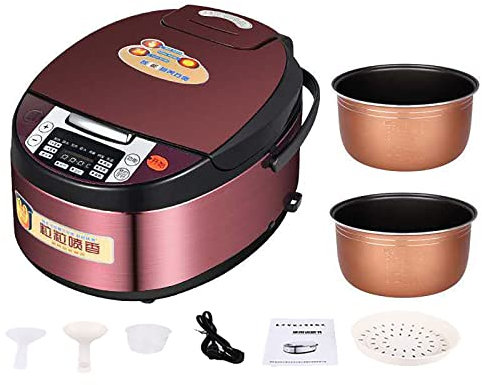 Olla arrocera, Olla arrocera (5L) Olla arrocera Grande para el hogar, Olla arrocera con Reserva Las 24 Horas, para 2-8 Personas (B)