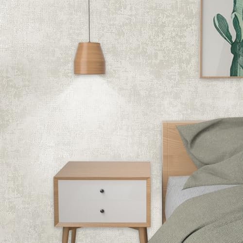 Concrete White Cement Wallpaper with Metallic Silver Glitter - Industrial Shabby Chic Ceiling Paper Textured Retro Decorative Luxury Removable Non-Woven Natural Stone Wallpaper Roll