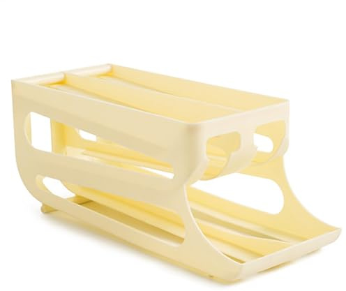 Contenedor de huevos de gran capacidad, almacenamiento automático de huevos, organizador de huevos de 3 niveles, soporte para huevos de refrigerador, contenedor de almacenamiento de huevos para