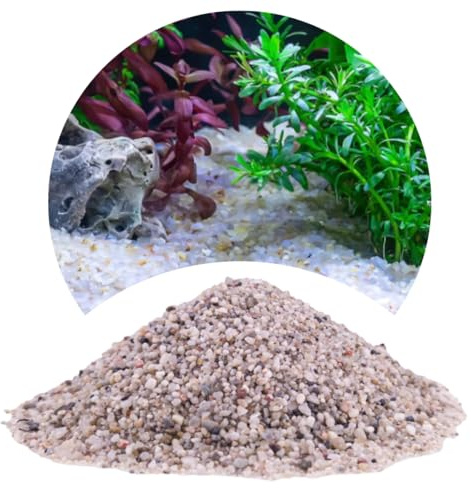TD STONES Aquarium Kies Grau 1-3mm (8kg) - Premium Quarzkies für Aquascaping, Pflanzen & Garnelen - Natürlicher Bodengrund & Aquariumboden für Süßwasser, Deko Sand