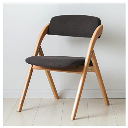 OLSKFUH Klappbare Esszimmerstühle Mit Gepolsterten Sitzen, Moderne Esszimmerstühle Aus Der Mitte des Jahrhunderts, Gepolsterter Bauernstuhl Mit Rückenlehne, Beine Aus Massi,Style1 Black