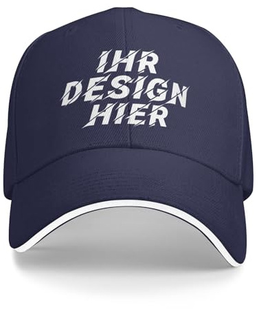 Tingwei personalisiert Cap personalisierte Basecap personalisierte Baseballkappe personalisiertes Cap–Cap selbst gestalten mit Foto/Logo/Text gestalten | Verstellbare Cap für Männer & Frauen